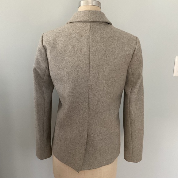 J. Crew Melton Wool Gray Short Pea Coat Size 2 - Picture 3 of 15